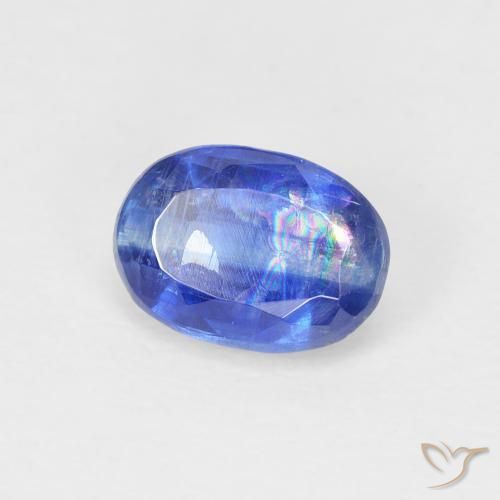 Disthène Bleu foncé naturelle ovale, 1.21 ct, SI