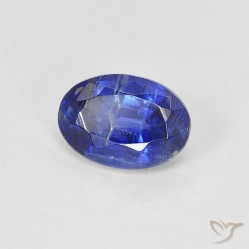 Disthène Bleu foncé naturelle ovale, 1.00 ct, SI