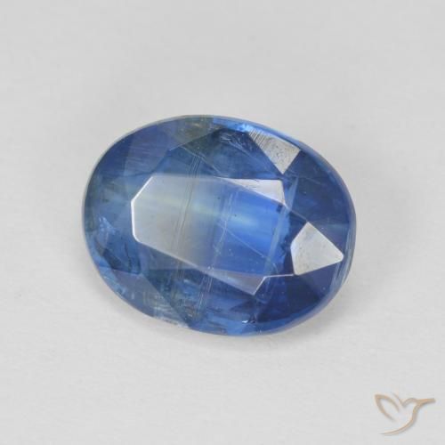 Disthène Bleu foncé naturelle ovale, 3.01 ct, SI