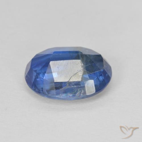 Disthène Bleu foncé naturelle ovale, 3.01 ct, SI