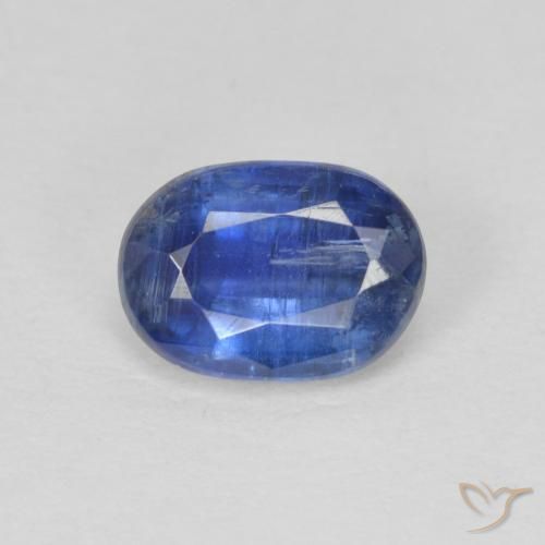 Disthène Bleu foncé naturelle ovale, 1.04 ct, SI