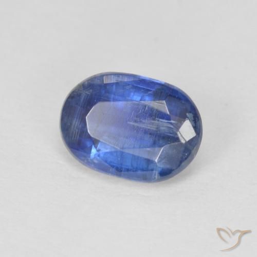 Disthène Bleu foncé naturelle ovale, 1.04 ct, SI