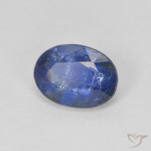 Disthène Bleu foncé naturelle ovale, 1.02 ct, SI