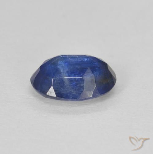 Disthène Bleu foncé naturelle ovale, 1.02 ct, SI
