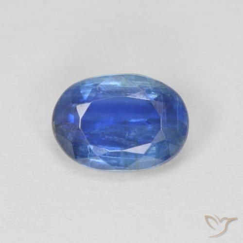 1.01ct Naturel Bleu foncé Disthène, ovale, SI