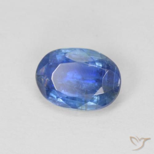 Disthène Bleu foncé naturelle ovale, 1.01 ct, SI