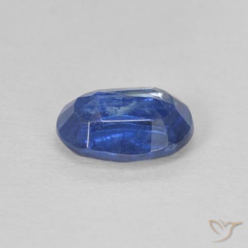 Disthène Bleu foncé naturelle ovale, 1.01 ct, SI