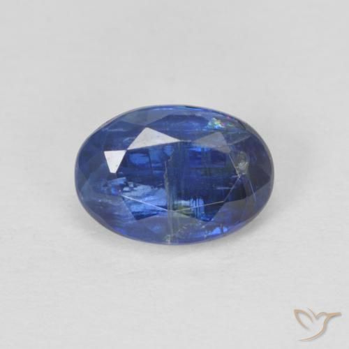 1.21ct Naturel Bleu foncé Disthène, ovale, SI