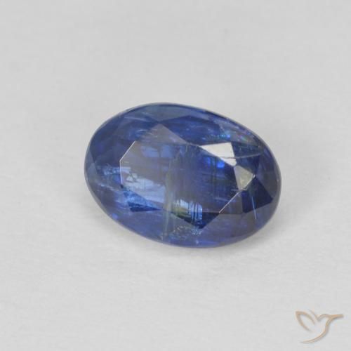Disthène Bleu foncé naturelle ovale, 1.21 ct, SI
