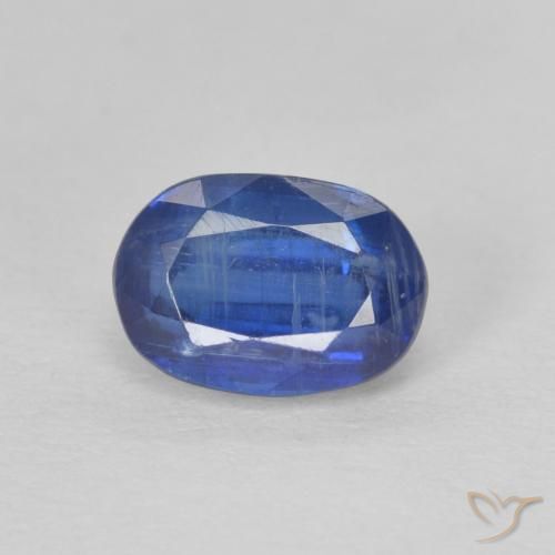 1.25ct Naturel Bleu foncé Disthène, ovale, SI