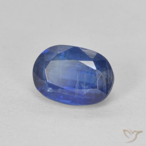 Disthène Bleu foncé naturelle ovale, 1.25 ct, SI