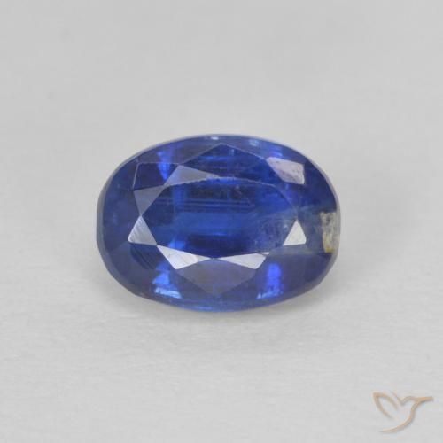 1.30ct Naturel Bleu foncé Disthène, ovale, SI