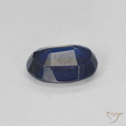 Disthène Bleu foncé naturelle ovale, 1.02 ct, SI