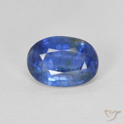 1.07ct Naturel Bleu foncé Disthène, ovale, SI