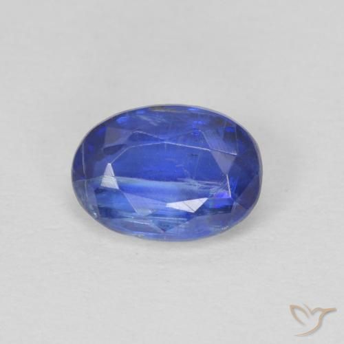 1.02ct Naturel Bleu foncé Disthène, ovale, SI