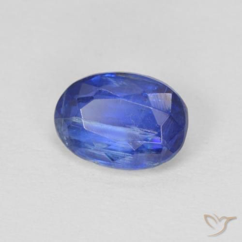 Disthène Bleu foncé naturelle ovale, 1.02 ct, SI