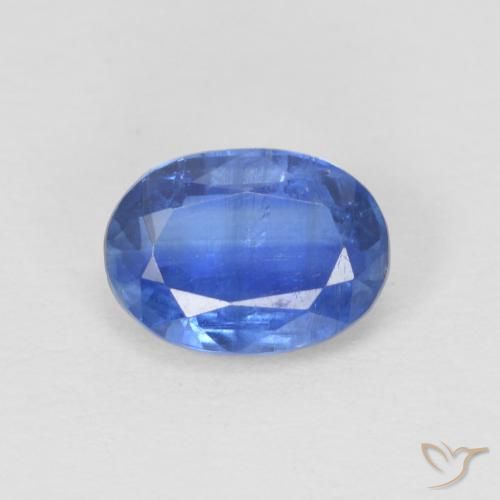 1.11ct Naturel Bleu franc Disthène, ovale, SI