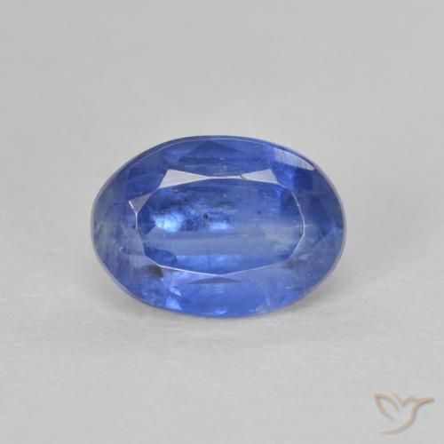 1.17ct Naturel Bleu foncé Disthène, ovale, SI