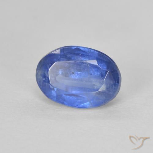 Disthène Bleu foncé naturelle ovale, 1.17 ct, SI