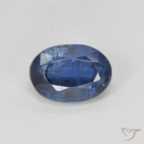 1.32ct Naturel Bleu foncé Disthène, ovale, SI