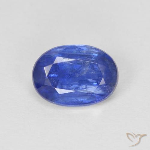 1.12ct Naturel Bleu foncé Disthène, ovale, SI