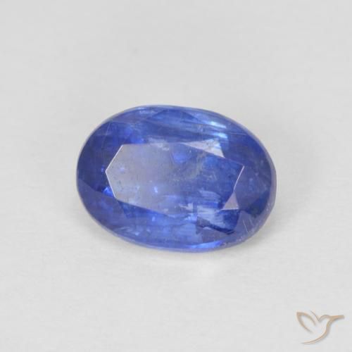 Disthène Bleu foncé naturelle ovale, 1.12 ct, SI