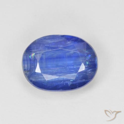 2.84ct Naturel Bleu foncé Disthène, ovale, SI