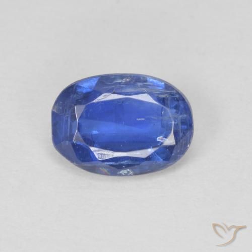 0.91ct Naturel Bleu foncé Disthène, ovale, SI