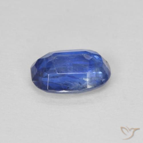 Disthène Bleu foncé naturelle ovale, 0.91 ct, SI
