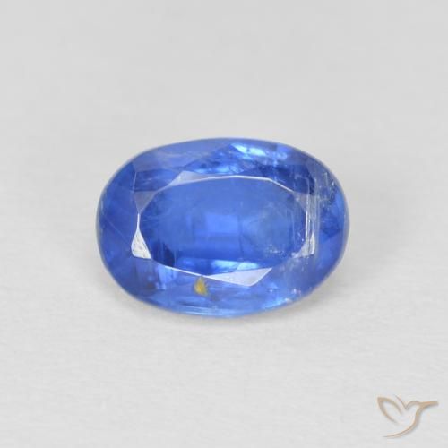 Disthène Bleu marine moyen naturelle ovale, 1.02 ct, SI