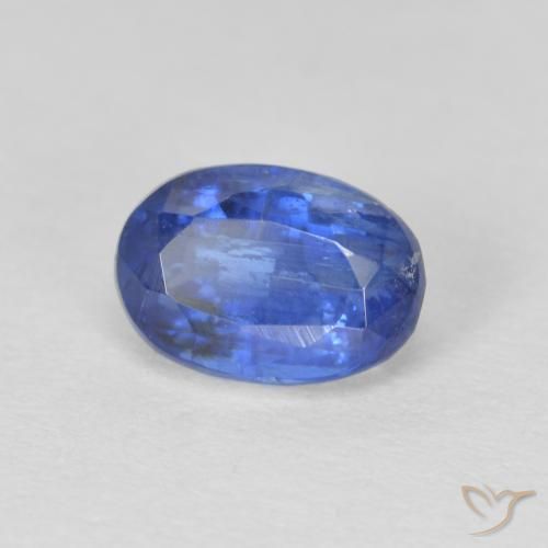 1.36ct Naturel Bleu foncé Disthène, ovale, SI