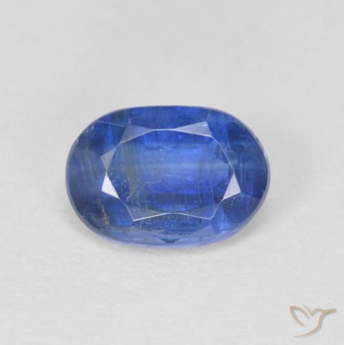 1.01ct Naturel Bleu franc Disthène, ovale, SI