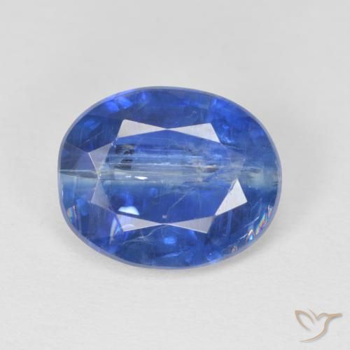 4.08ct Naturel Bleu franc Disthène, ovale, SI