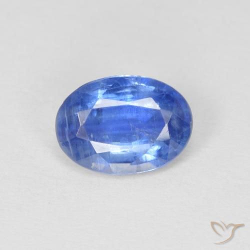 0.87ct Naturel Bleu marine léger Disthène, ovale, SI