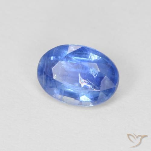 Disthène Bleu marine léger naturelle ovale, 0.87 ct, SI