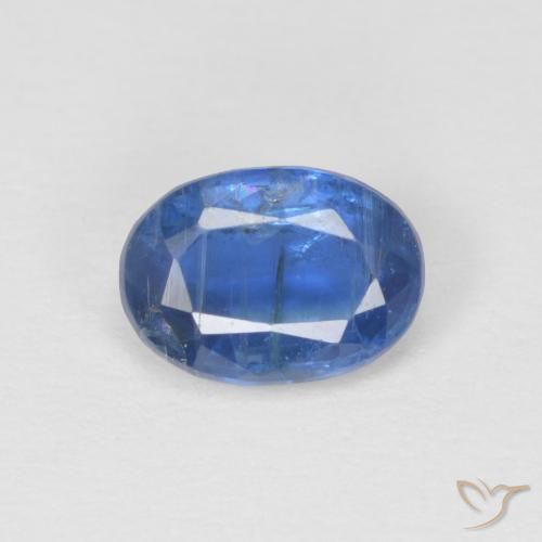 0.98ct Naturel Bleu foncé Disthène, ovale, SI