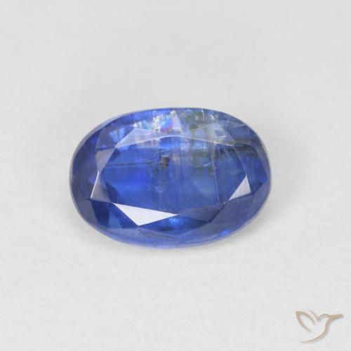 1.07ct Naturel Bleu foncé Disthène, ovale, SI
