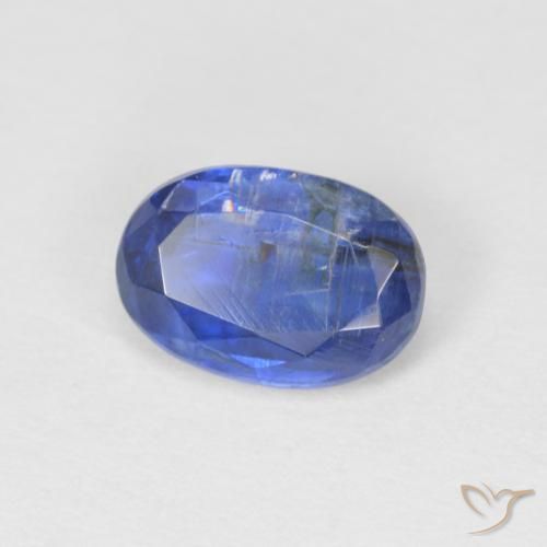 Disthène Bleu foncé naturelle ovale, 1.07 ct, SI