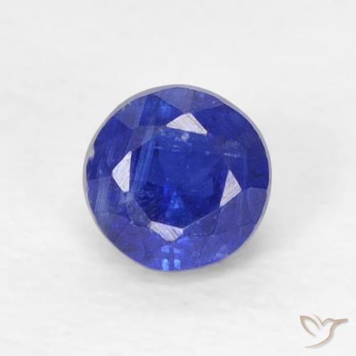 0.34ct Naturel Bleu marine intense Disthène, Tour, VVS-VS