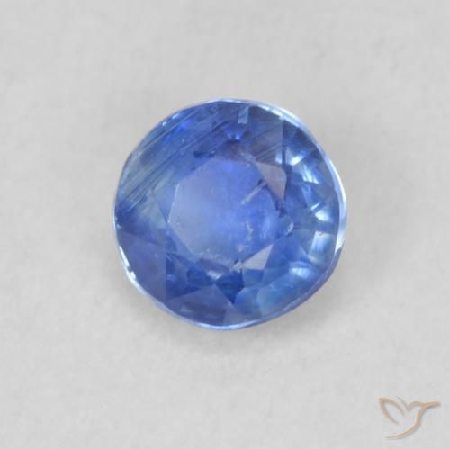 Disthène Bleu foncé naturelle Coupe roude, 0.28 ct, VS