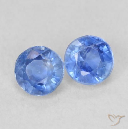 0.60ctw Naturel Bleu marine léger Disthène, Tour, VS-SI
