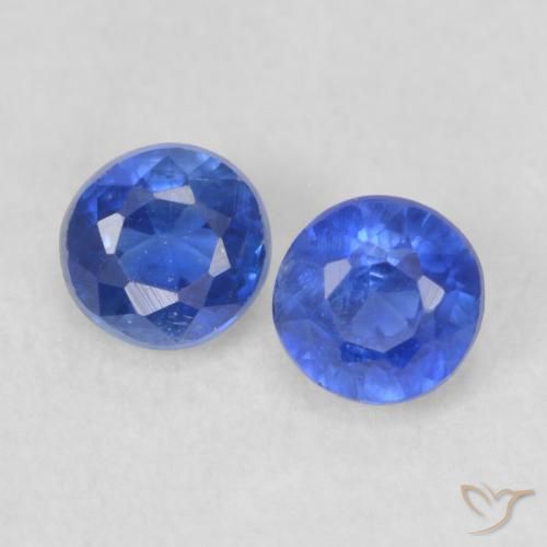 0.65ctw Naturel Bleu foncé Disthène, Tour, VS-SI