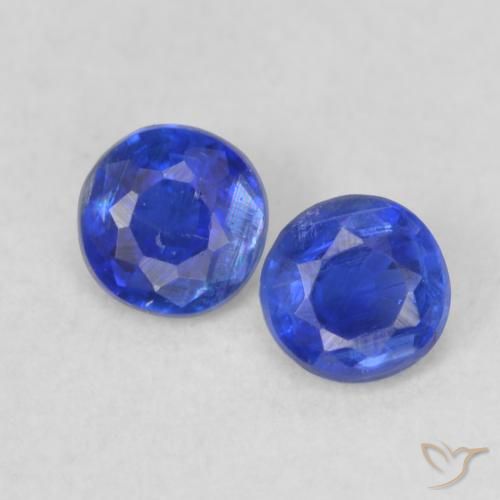 0.48ctw Naturel Bleu foncé Disthène, Tour, VS-SI