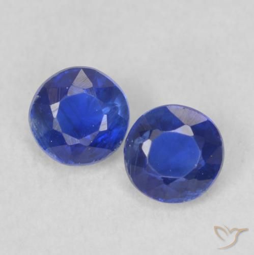 0.54ctw Naturel Bleu foncé Disthène, Tour, VS-SI