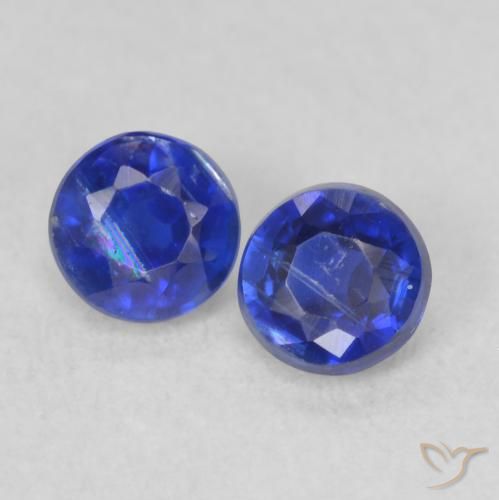 0.56ctw Naturel Bleu foncé Disthène, Tour, VS-SI