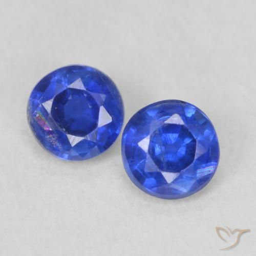 0.47ctw Naturel Bleu marine Disthène, Tour, VS-SI