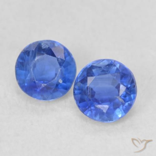 0.60ctw Naturel Bleu foncé Disthène, Tour, VS-SI