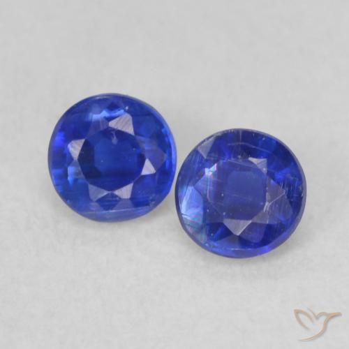 0.51ctw Naturel Bleu foncé Disthène, Tour, VS-SI
