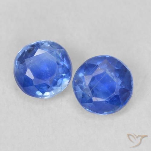 0.55ctw Naturel Bleu égyptien Disthène, Tour, VS-SI