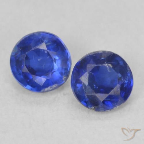 0.45ctw Naturel Bleu marine Disthène, Tour, VS-SI